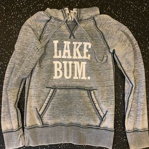 💙ATTENTION Lake Bums🩱Lake Bum vintage style hooded sweatshirt